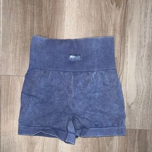 Blue High-Waisted Shorts